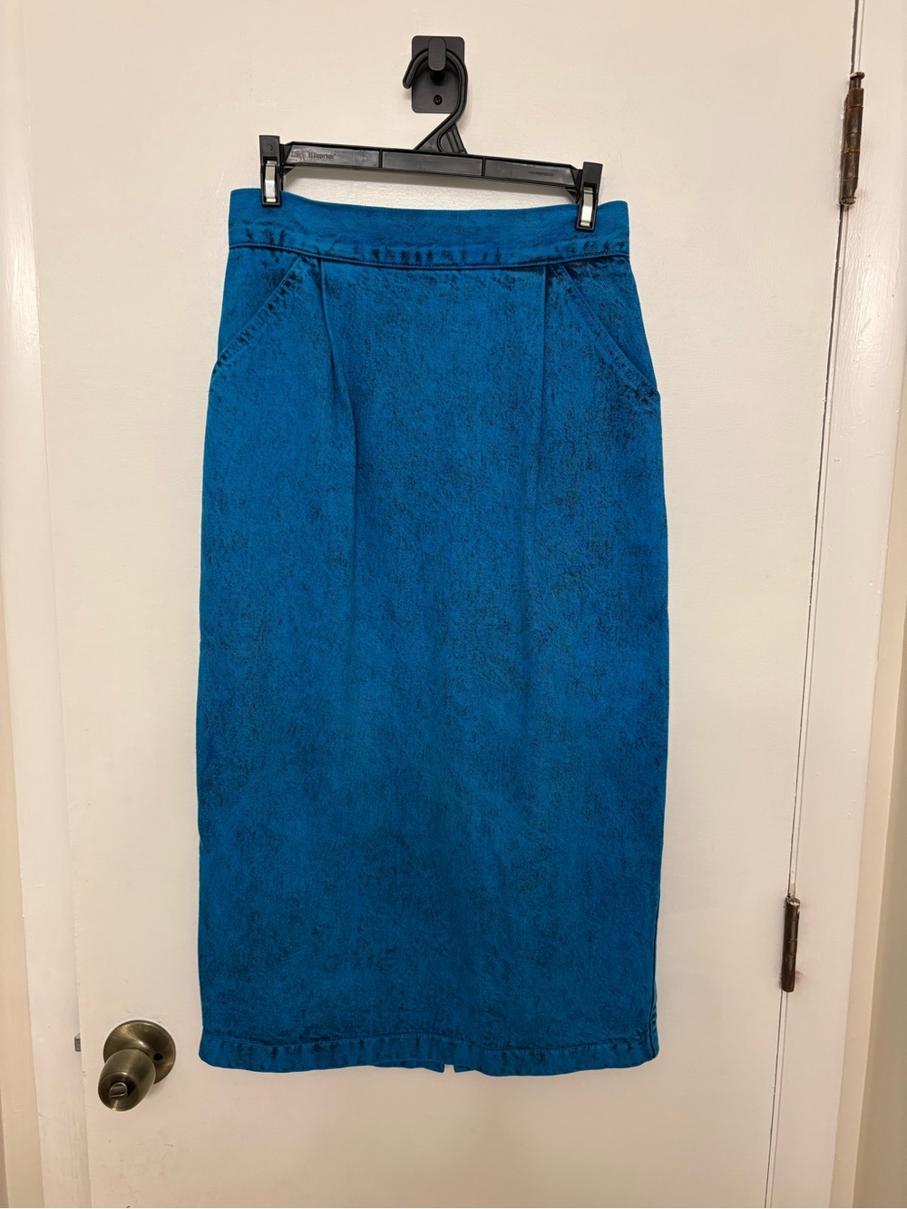 VTG 80s Apache by The West Plus Blue Acid Wash Denim Pencil Skirt 9/10